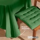image 6 of Homescapes Plain Cotton Dark Green Tablecloth - 137 x 137 cm | Green | 137cm x 137cm (54" x 54")