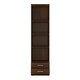 image 2 of Imperial Tall 2 Drawer Narrow Cabinet with Open Shelving in Dark Mahogany Melamine