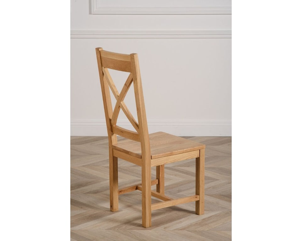 image 1 of Kuba 150 x 85 cm Chunky Medium Oak Dining Table and 6 Berkeley Chairs | Brown | Brown