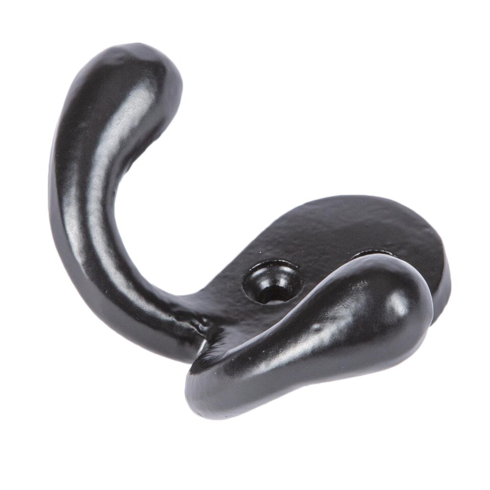 image 1 of Hammer & Tongs Double Coat Hook - W70mm x H50mm - Black | Black | Black | One Size