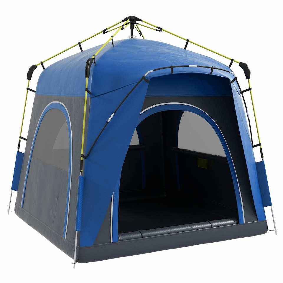 image 1 of Outsunny 4 Man Pop Up Tent Camping Backpacking Dome Tent, Green
