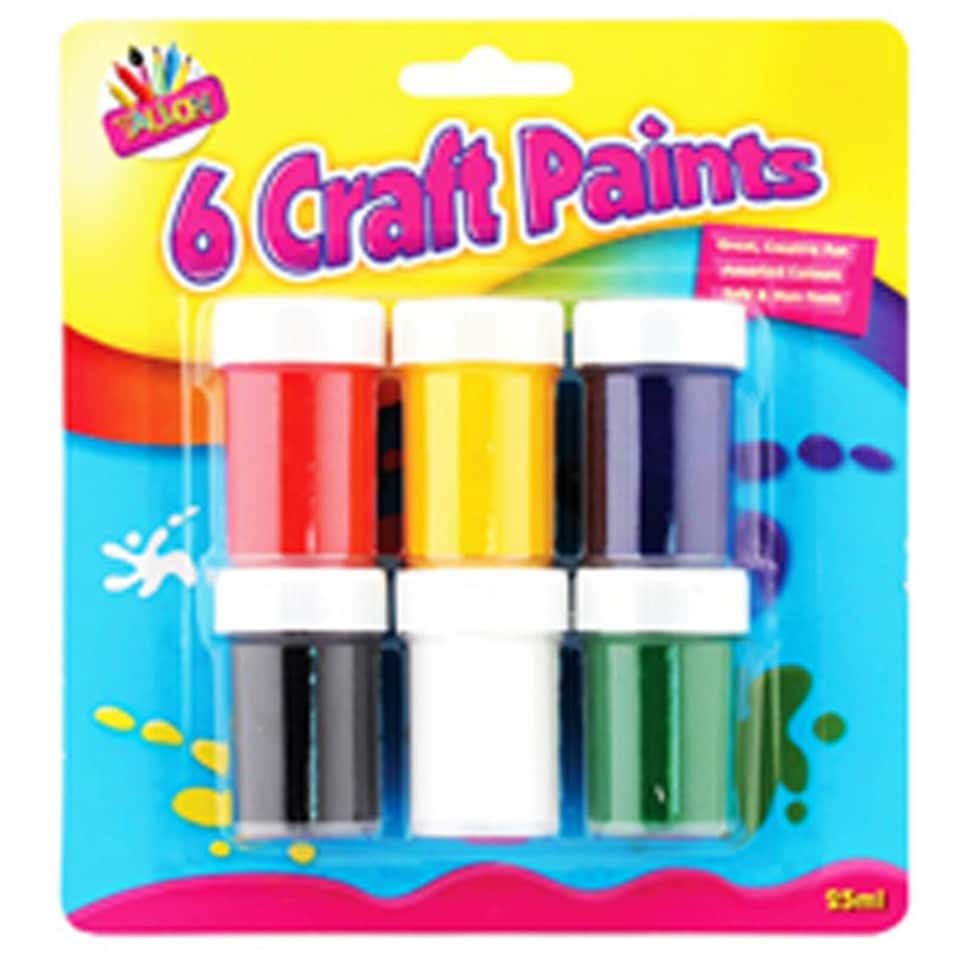 ArtBox 6 Craft Paint Pots - Multicoloured - One Size