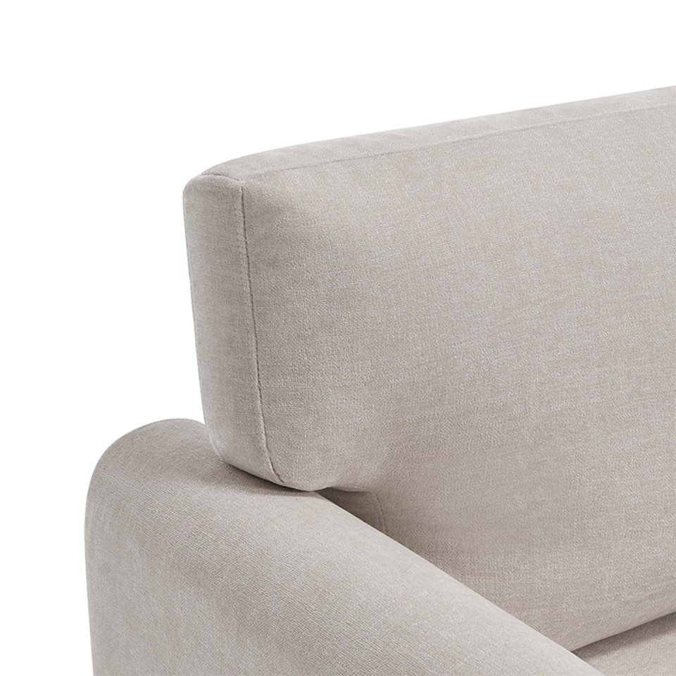 image 1 of Roma 4 Seater Fabric Corner Sofa | Cream | Beige | Three Seater