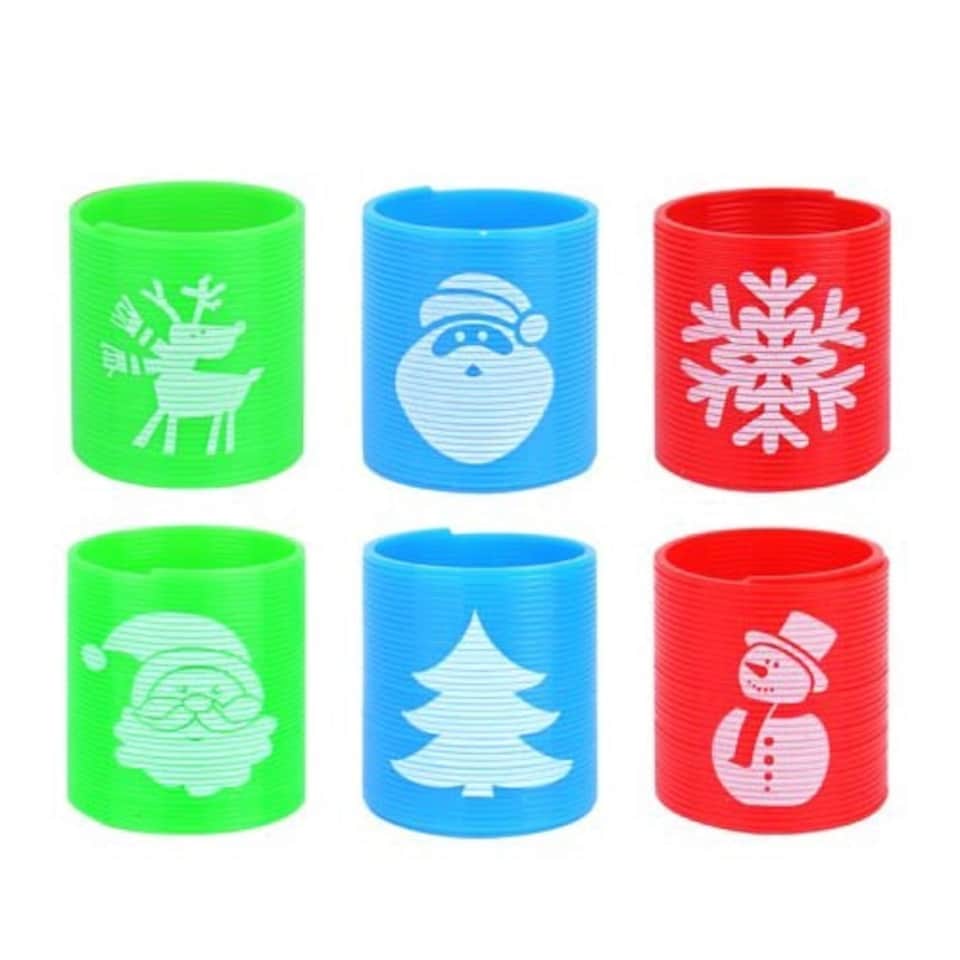 Assorted Christmas Mini Springs - Pack of 6