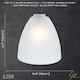 image 7 of Stylish Pair of Frosted White Glass Shades with Classic Shape for E14 and E27 | White | White | 1
