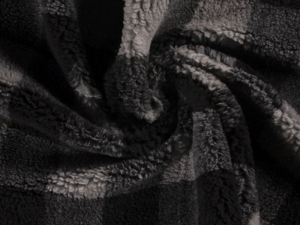 Grey Sherpa Fleece Fur Fabric for Dressmaking, Toy Making, 150cm / 59" Wide - per metre