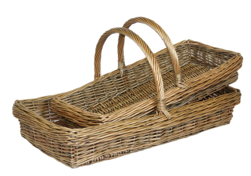 image 1 of Large Kew Garden Trug Basket | Brown | Brown | Large