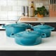 image 3 of Cooks Professional Cast Iron Casserole 26cm | 5.8L Capacity | Enamelled Inside & Out | Graduated Teal