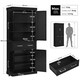 image 3 of Yaheetech Tall Pantry Cupboard with Doors and Adjustable Shelves Black