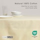 image 3 of Homescapes Cream Tablecloth - 178 x 300 cm | Cream | 178cm x 300cm (70" x 120")