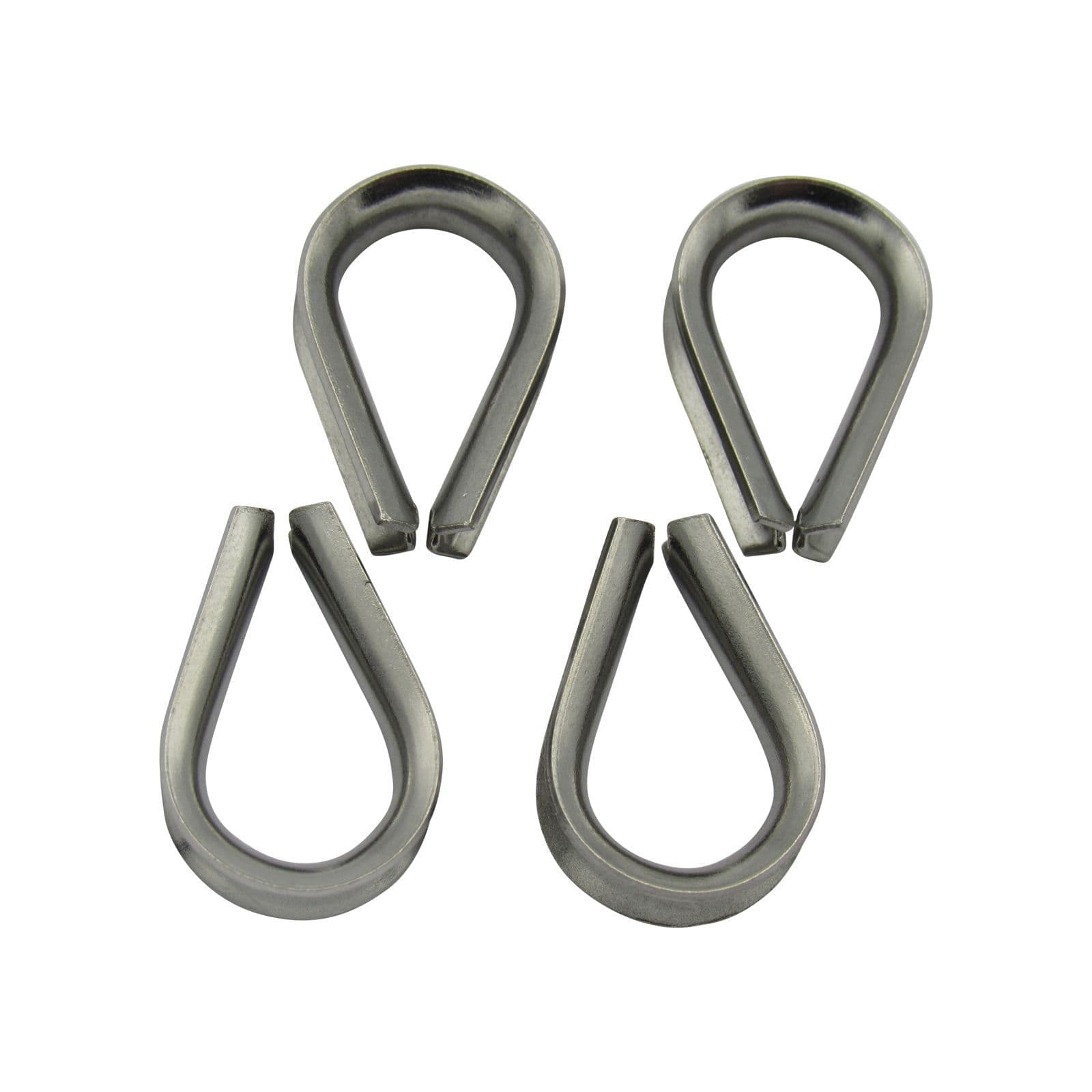 Securefix Direct - Stainless Steel Wire Rope Thimbles 3mm X4 (marine Webbing Boat Cable Loop)