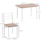 image 3 of HOMCOM 5 Piece Dining Table and Chairs Set, Space Saving Table