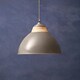 image 3 of Interiors by Premier Grey Extra Large Pendant Light, Scandi Bell-Shaped Industrial Ceiling Lamp, 1m Cord with Matching Rose