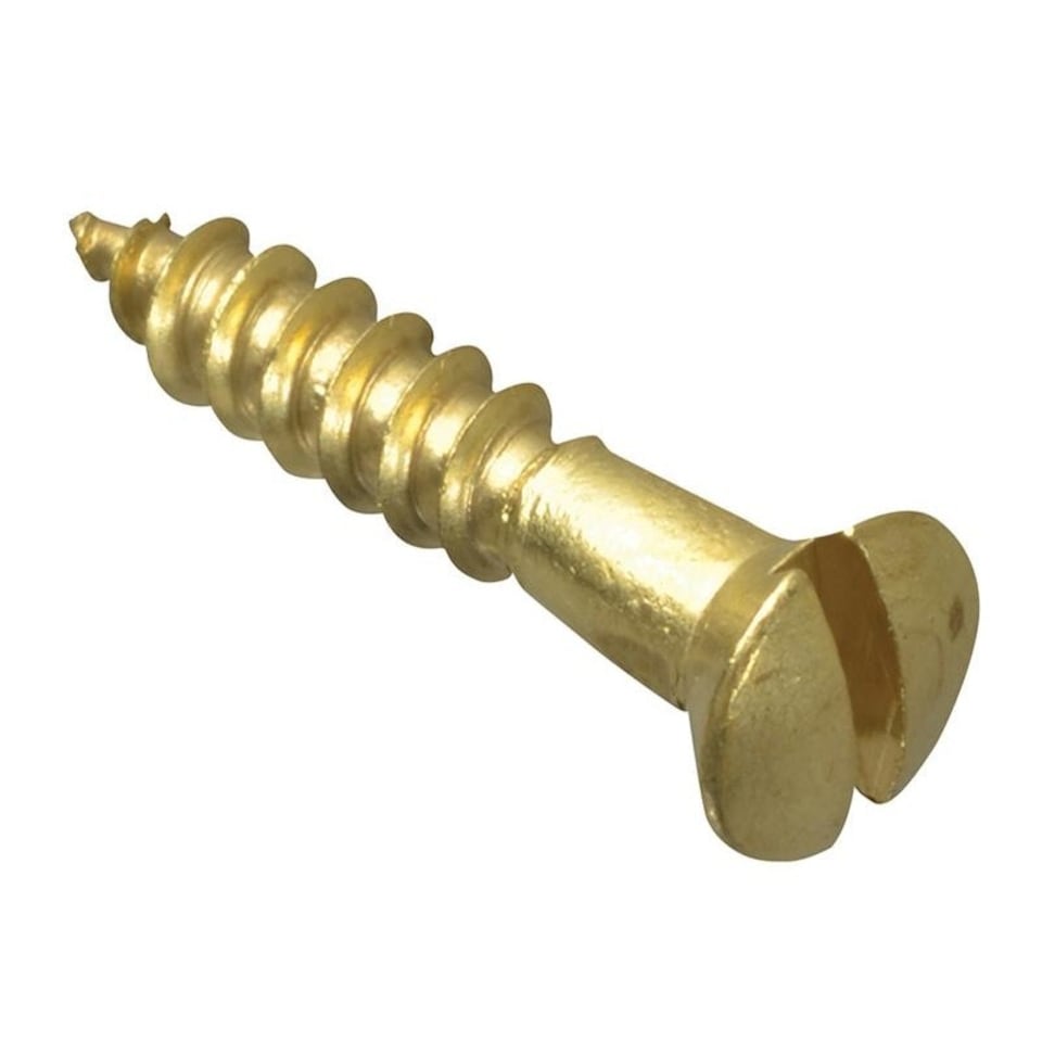 Forgefix Wood Screws, Slotted, Csk, Brass - Multi Colour - 3/4in x 6 ForgePack 25