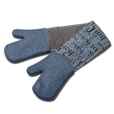 Zeal Steam Stop™ Waterproof Silicone Double Oven Glove Blue | Provence Blue