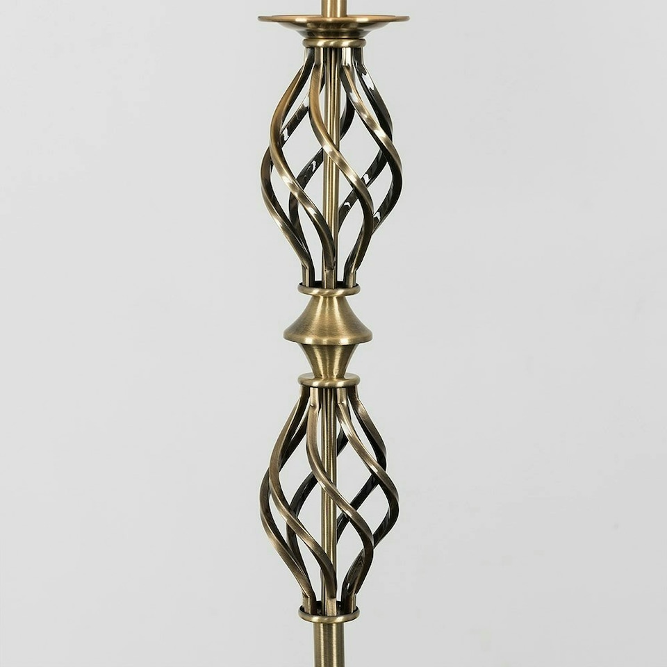 image 1 of ValueLights Traditional Style Antique Brass Double Twist Floor Lamp Base