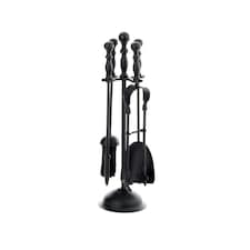 Leecroft Turn Handle Companion Set Black 18'' - One Colour - One Size