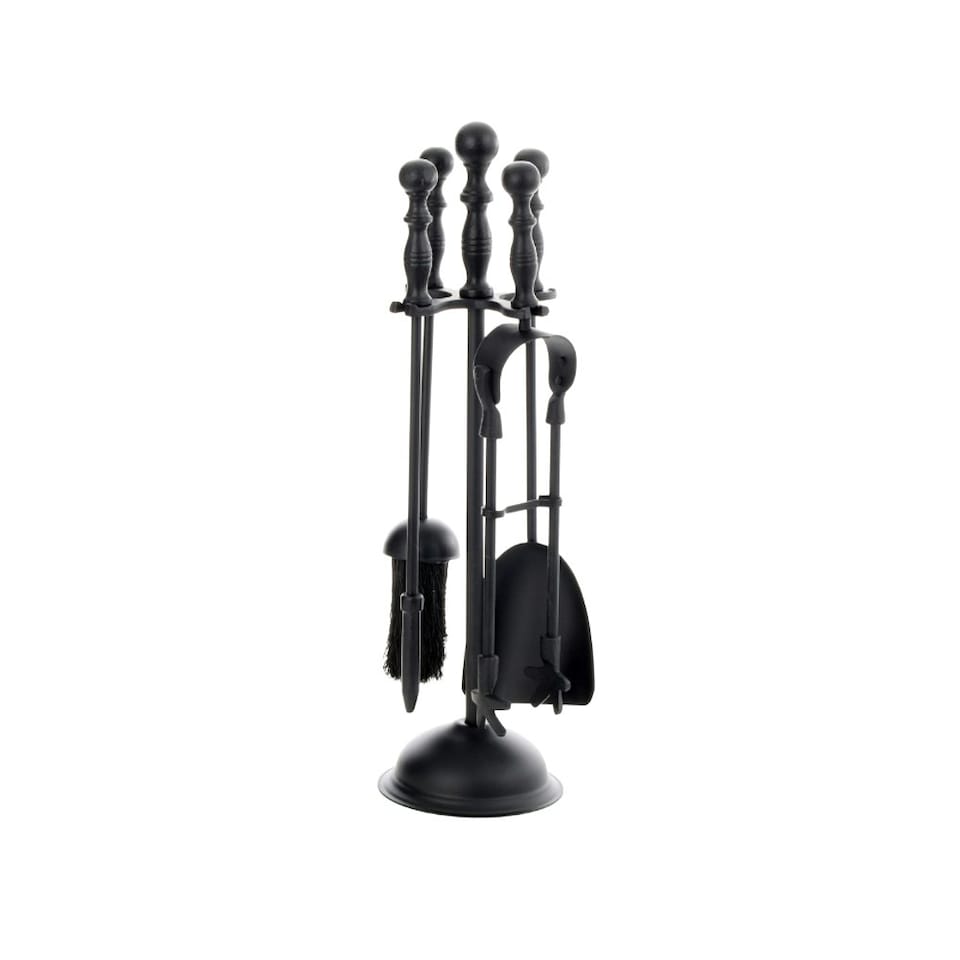 Leecroft Turn Handle Companion Set Black 18'' - One Colour - One Size