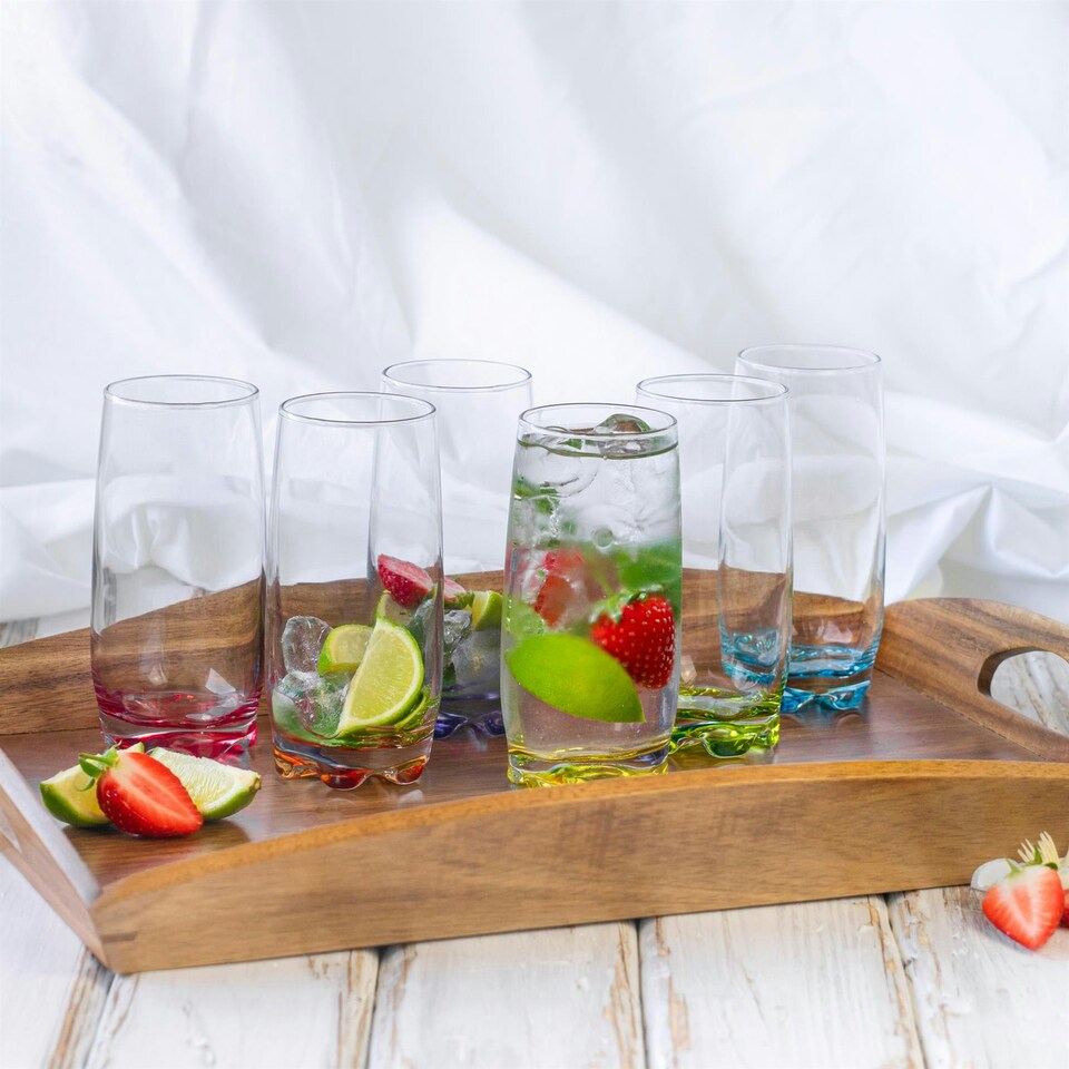 image 1 of LAV Adora Coloured Highball Glasses - 390ml - 6 Colours Multi