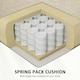 image 10 of HOMCOM Modern 3 Seater Sofa, Linen Fabric Sofa Couch Living Room Beige White