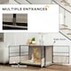 image 8 of PawHut 100cm Dog Crate Furniture Dog Cage End Table Indoor w/ Doors, Cushion