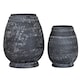 image 4 of Hill Interiors Etched Collection Tall Vase | Black | Black | 32cm x 25cm x 25cm | 1