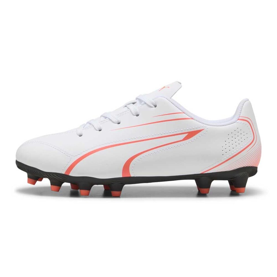 image 1 of Puma Vitoria Fg/Ag Junior Football Boots - 2 - White/Red