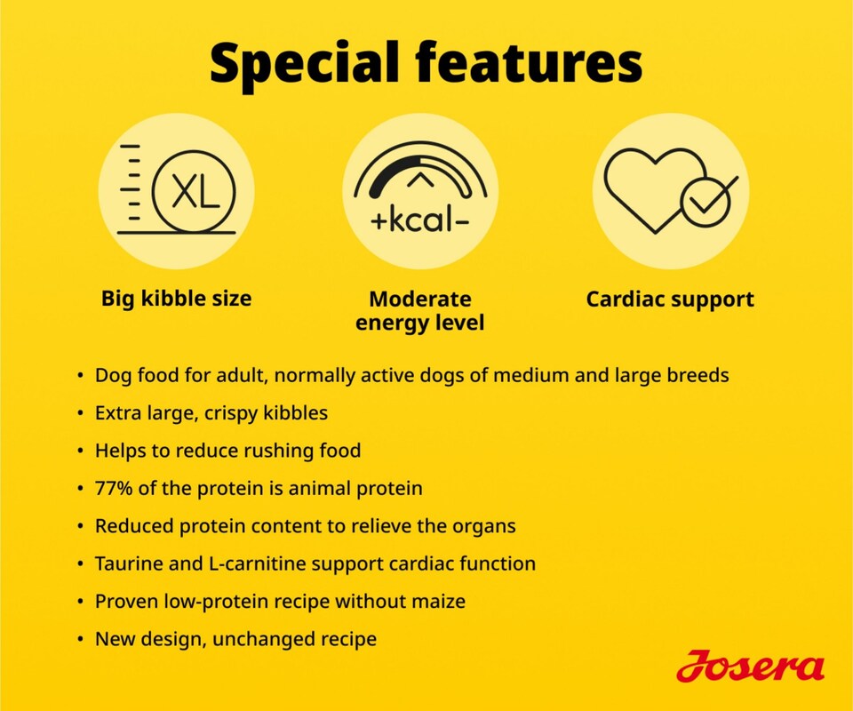 image 1 of Josera Adult Optiness complete dog food | With Chicken & Lamb | Medium & large breeds | Cardiac support | Joint support | Green-Lipped Mussel Meat | 3kg