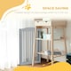 image 4 of PawHut Foldable Dog Gate, Freestanding Pet Gate with Two Support Feet - Grey
