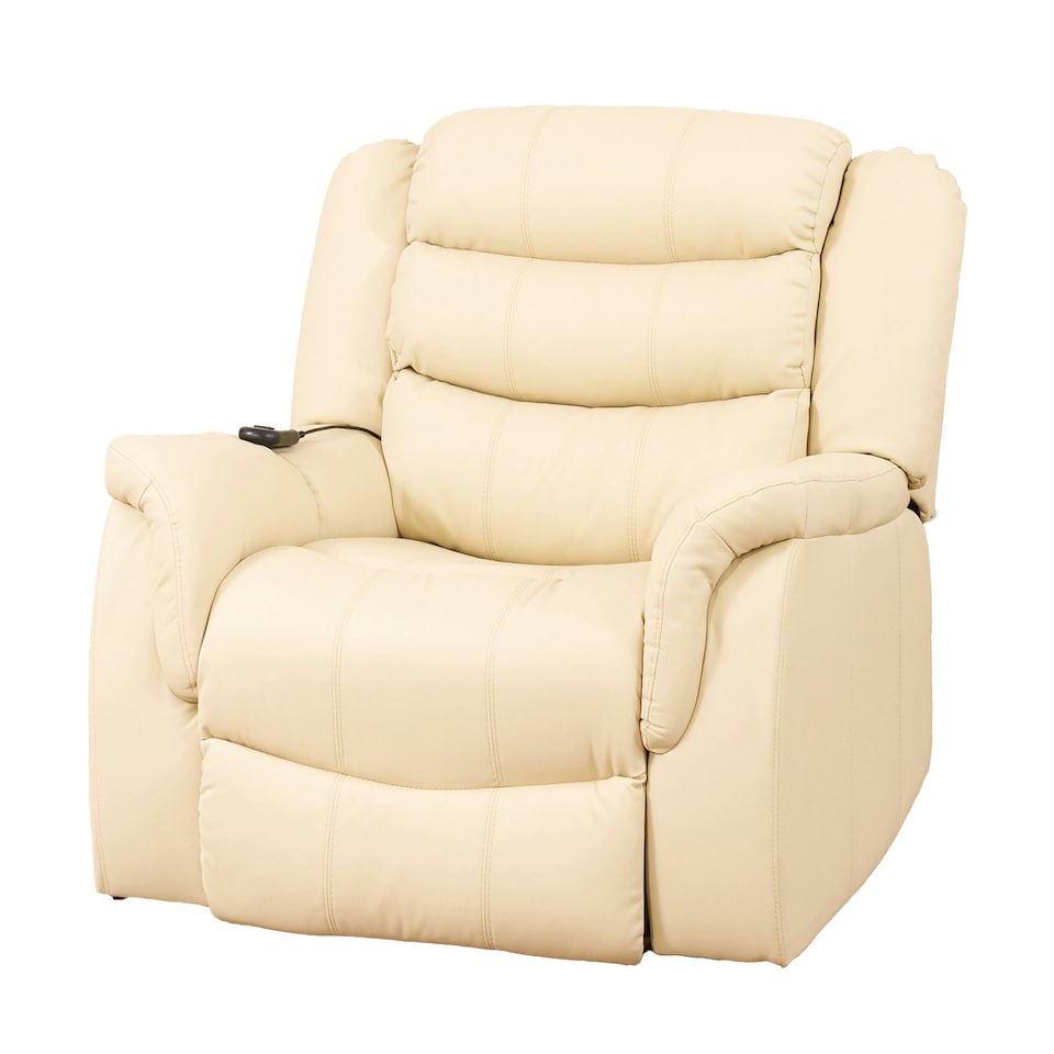image 1 of Almeira Electric Riser Recliner with Massage and Heat - Cream