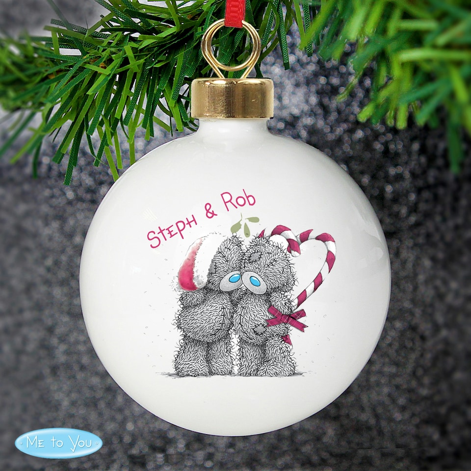 image 1 of Personalised Me To You Couple Christmas Bauble