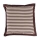 image 1 of Homescapes Chocolate and Beige Striped Seat Pad Brown