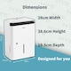 image 8 of HYE 1.5L Portable Dehumidifier with 5 Modes, 12L/Day, 24hr Timer - White SA01DH12L02