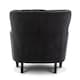 image 4 of Velvet Black Buttoned Ava Accent Chair