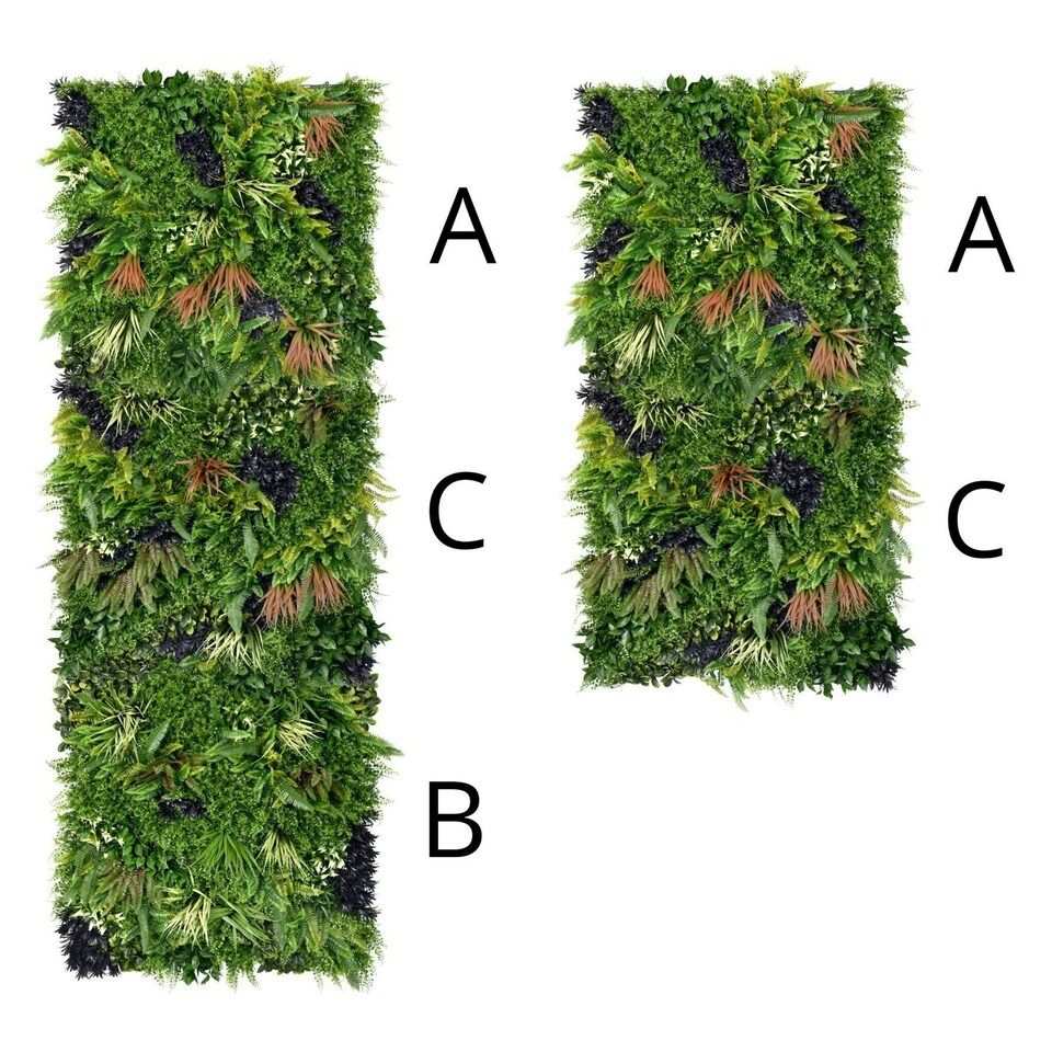 image 1 of True Products Premium Artificial Living Wall Green Plant Panel 1m x 1m - Charm B