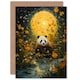 image 1 of Harvest Moon Wildflower Meadow Panda Children Kids Art Card