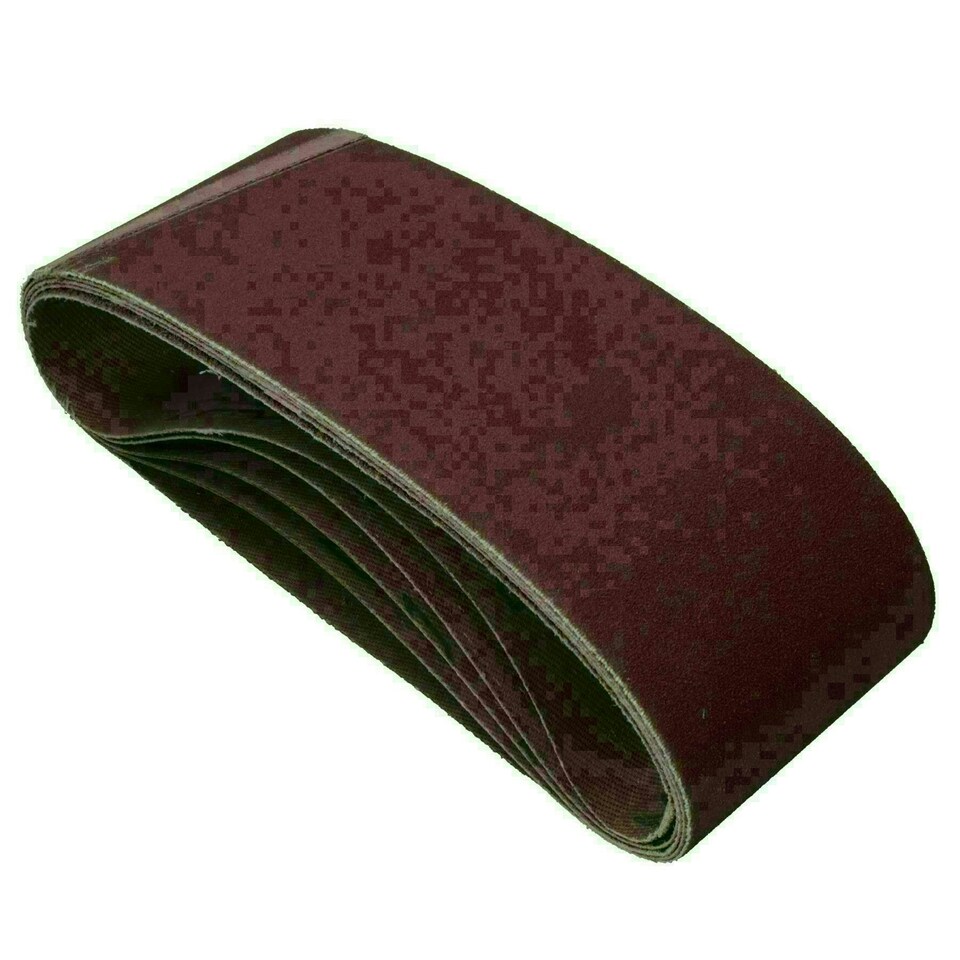 image 1 of 75mm x 457mm Mixed Grit 40 - 120 Abrasive Sanding Belt Sander Discs 5 Pack