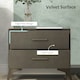 image 4 of HOMCOM 2 Drawer Chest of Drawers, Fabric Dresser with Steel Frame, Brown