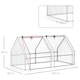 image 3 of Outsunny Mini Small Greenhouse with Steel Frame & PE Cover & Window