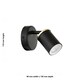 image 4 of Set of 2 Larbert - Black Adjustable Wall or Ceiling Spotlight