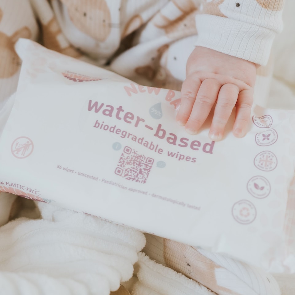 image 1 of Kinder by Nature Water-Based wipes - 12 packs x 56 wipes