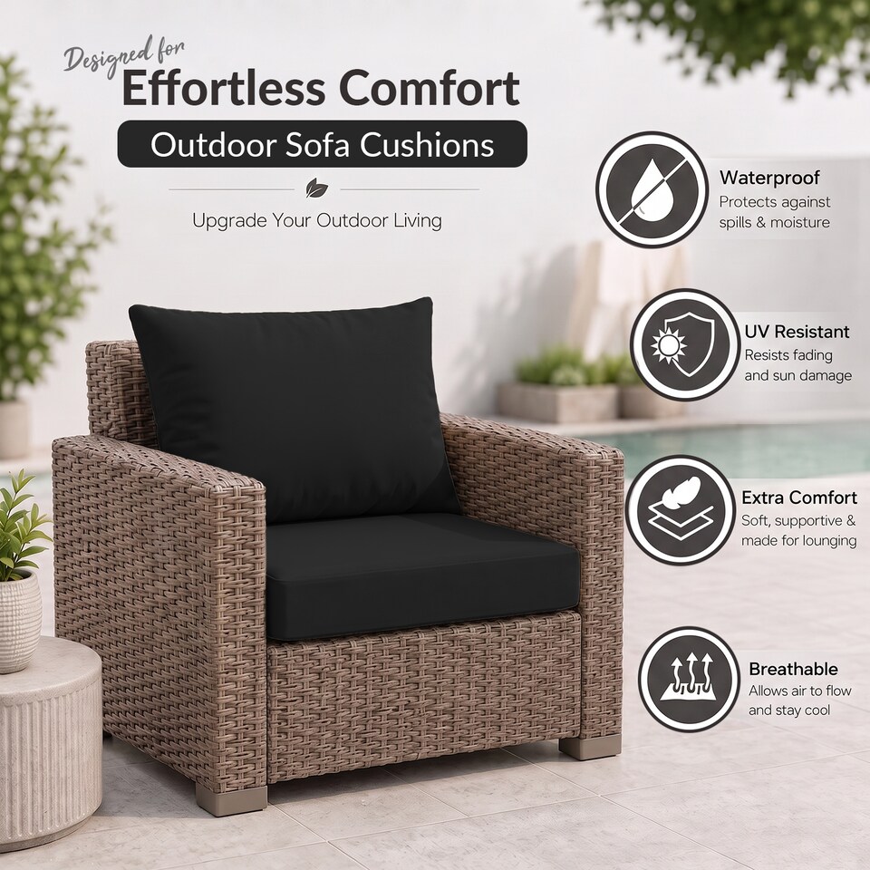 image 1 of Keter Allibert California 2 Seater Cushion Pad with Pillow