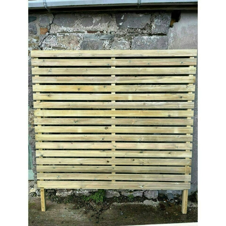 image 1 of Suffolk Planter and Trellis (Pack of 2) - Wood - L90 x W40 x H150 cm Brown