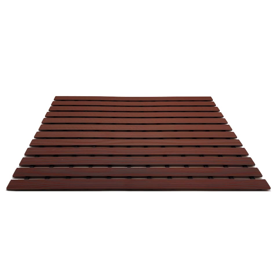 image 1 of PVC Duckboard Non-Slip Shower Mat - 61cm x 43cm | Brown | Brown