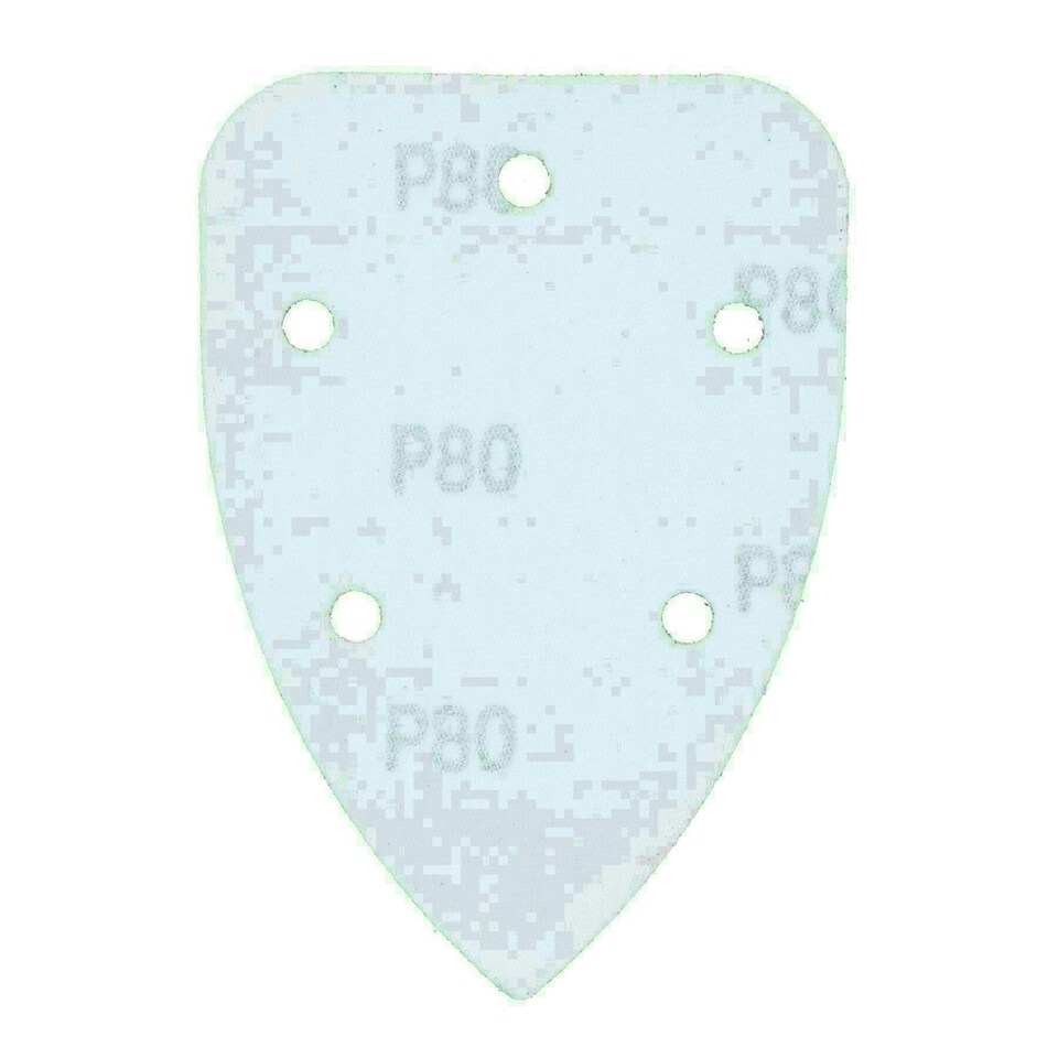 image 1 of Hook And Loop Detail Sanding Pads Discs 140mm Triangular 80 Grit Medium 100pc