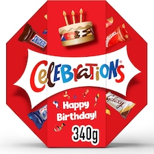 Celebrations Centrepiece 340g Chocolate Gift with 'Happy Birthday' Sleeve