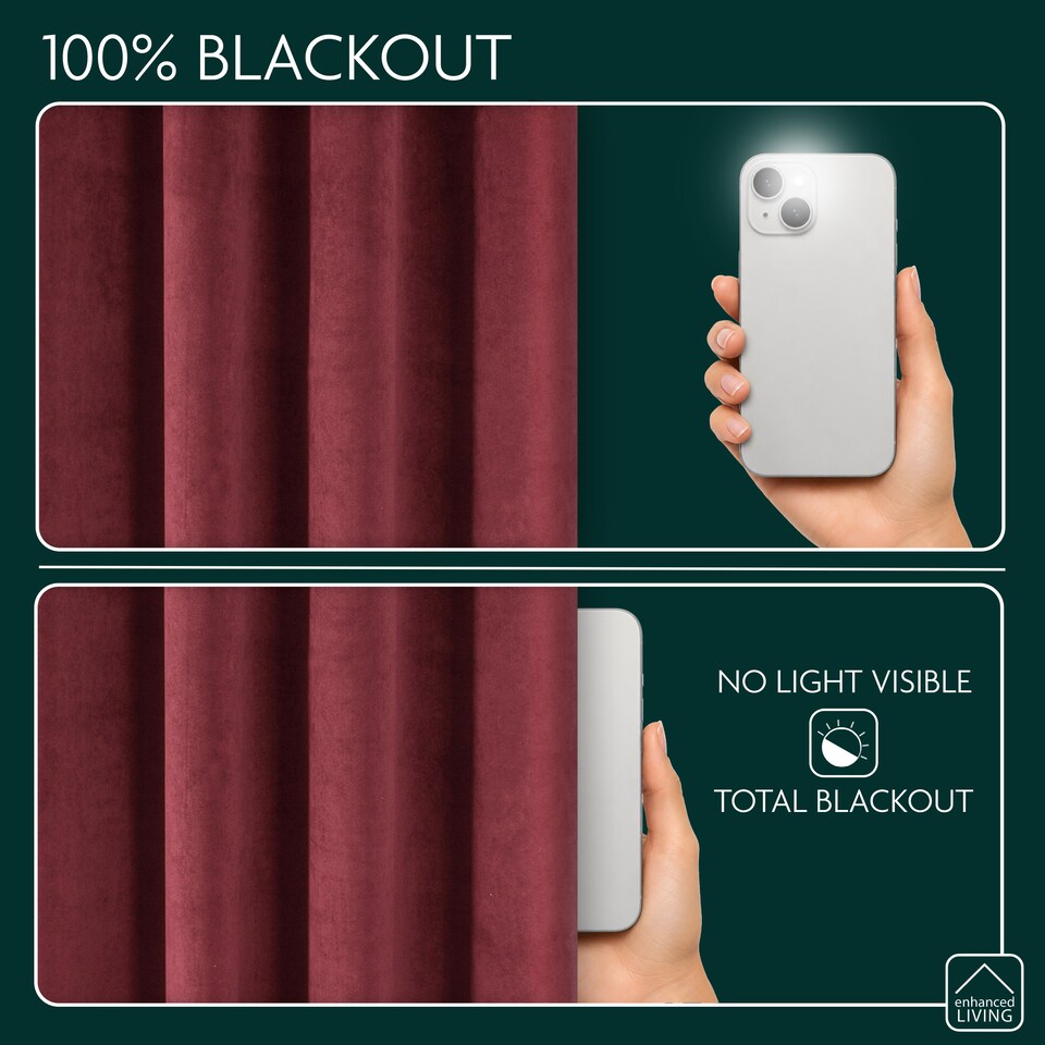 image 1 of Red Velvet, Supersoft, Blackout, Thermal (SINGLE) Door Curtain with Tape Top - 66 x 84 inch (168x214cm) | Red | Red | 1