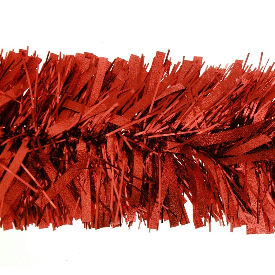 image 1 of 16Pcs Red Tinsel Tree Decorations 1.8m