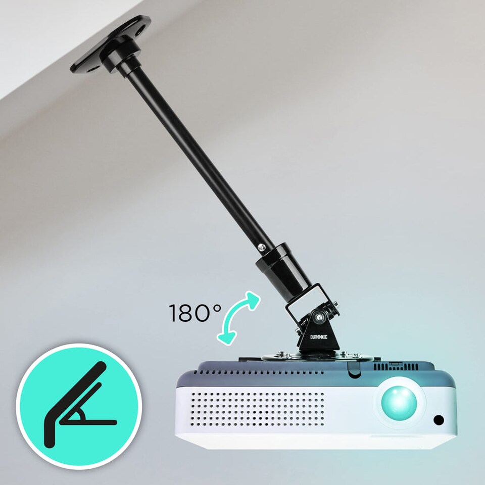 image 1 of Duronic PB02XL Universal Projector Mount Ceiling Wall 10kg Capacity