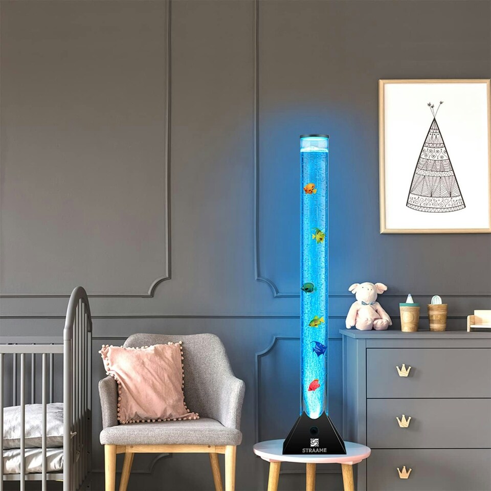 image 1 of Straame 90cm LED Bubble Fish Lamp Silver